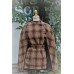 vintage capes #1 - Cream & Chocolate belted cape ( adjustable belt ) 10/12